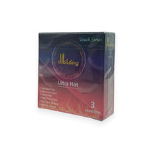 Prezervative subțiri DIBLONG Ultra Hot, cu efect de încălzire, lubrifiate, din latex, 52 ± 2 mm, 3 buc