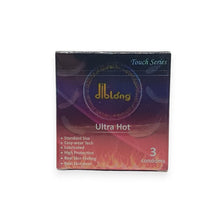 Prezervative subțiri DIBLONG Ultra Hot, cu efect de încălzire, lubrifiate, din latex, 52 ± 2 mm, 3 buc